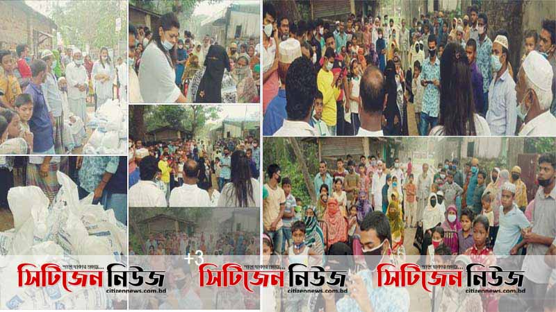 সামগ্রী বিতরণে নিয়ম মানছেনা সাবেক কাউন্সিলর মুন্নি