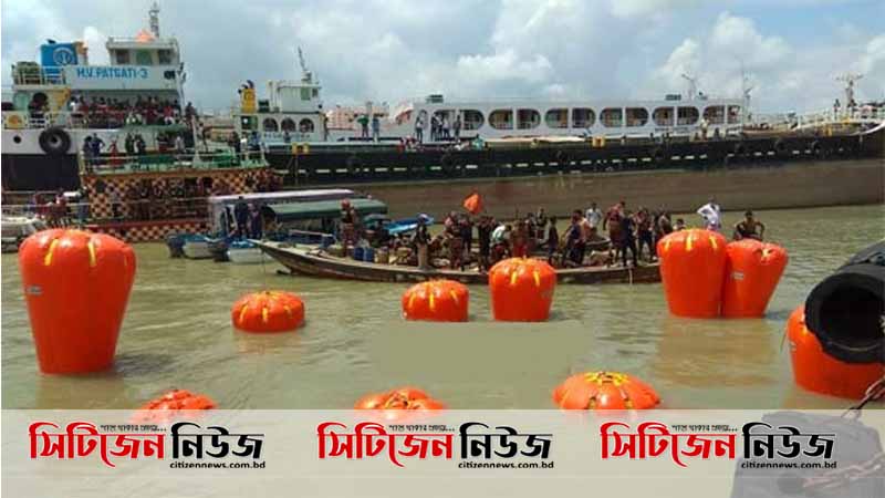 ডুবে যাওয়া লঞ্চ উদ্ধার; বুড়িগঙ্গা সেতুতে ফাটল
