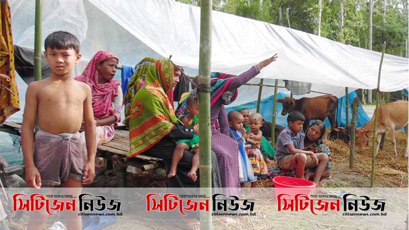 সিরাজগঞ্জে পানি কমলেও বেড়েছে দুর্ভোগ