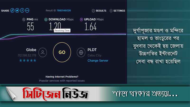১২ ঘণ্টা পর ফিরল ইন্টারনেট 