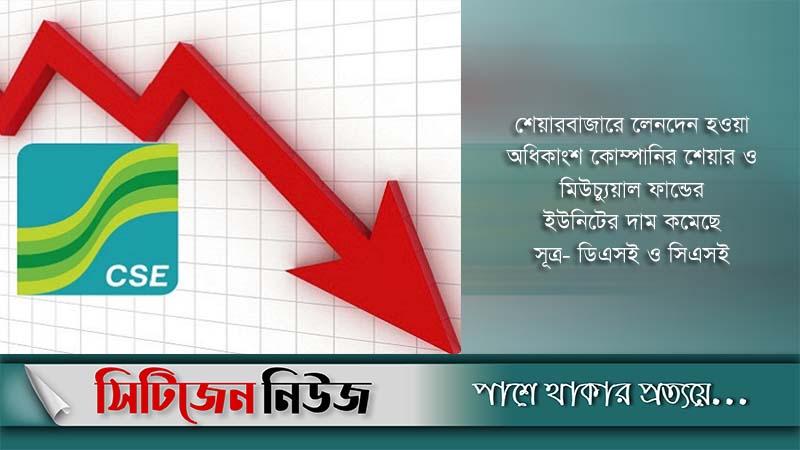 পুঁজিবাজারে সূচকের বড় পতন