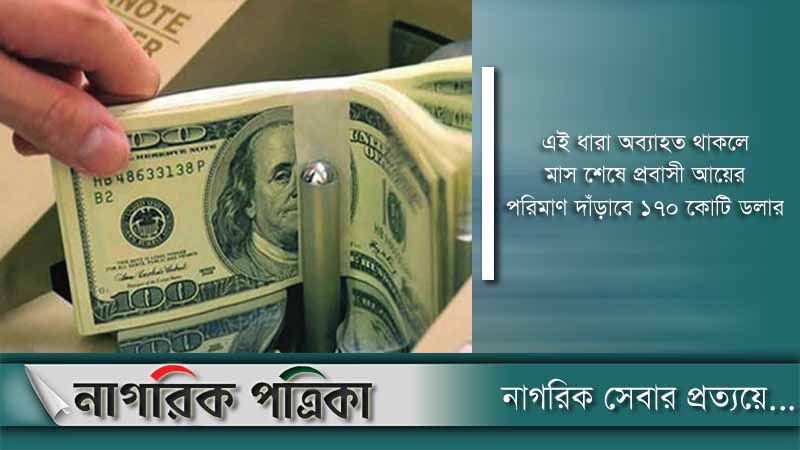 ২০ দিনে ১১০ কোটি ডলার রেমিট্যান্স 