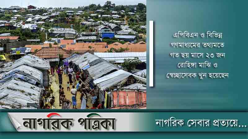 রোহিঙ্গা ক্যাম্পে ছয় মাসেই ২৩ খুন