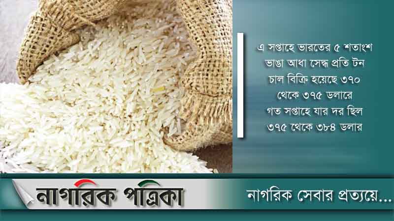 ২ মাসে ভারতের রপ্তানি চালের মূল্য সর্বনিম্ন
