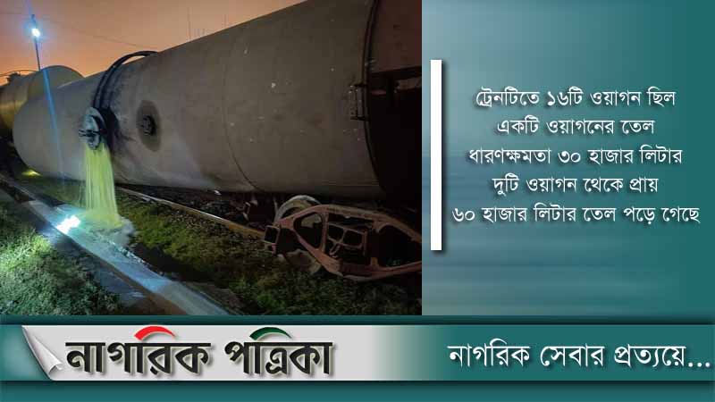 চট্টগ্রামে তিনটি ওয়াগন লাইনচ্যুত