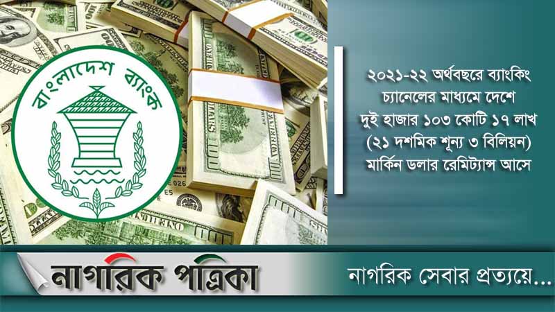 প্রতিদিন রেমিট্যান্স আসছে ৬ কোটি ৮২ লাখ ডলার