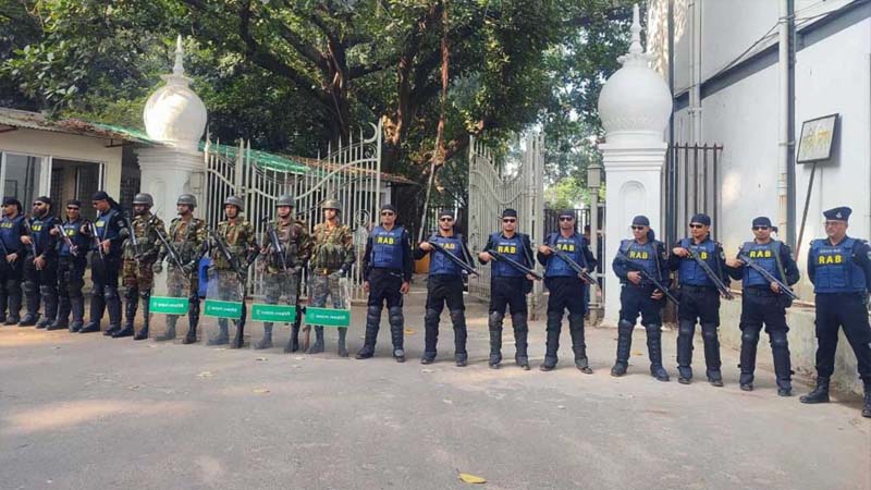 ট্রাইব্যুনালে কড়া নিরাপত্তা